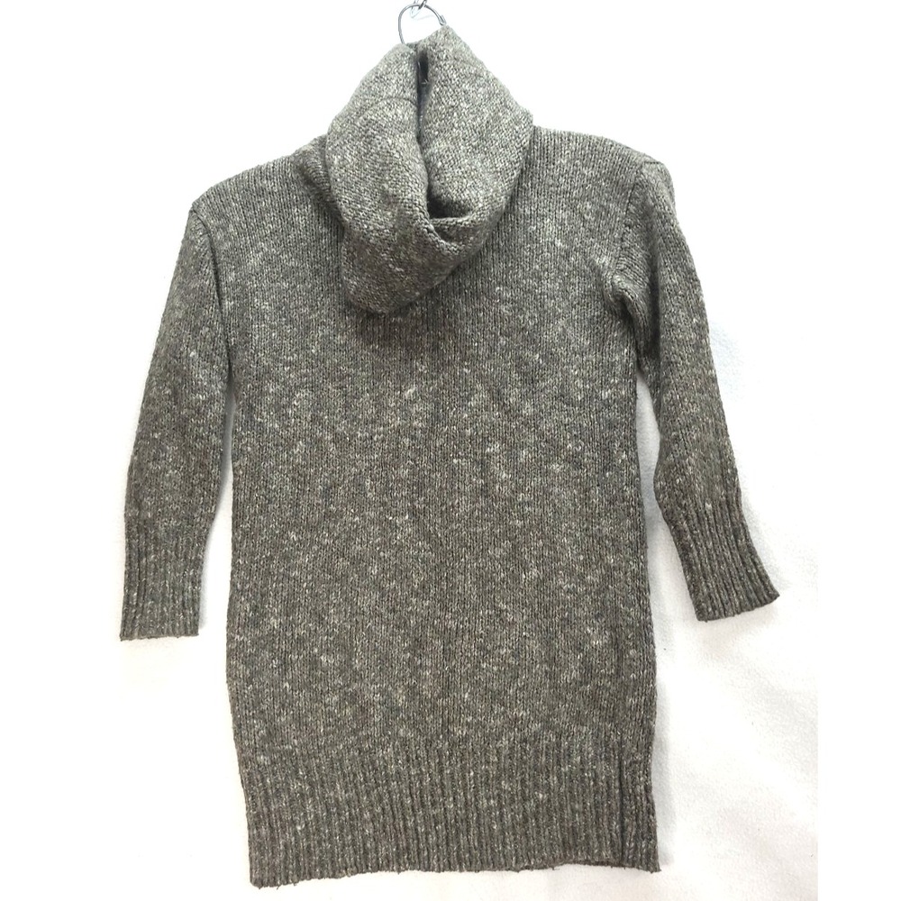 Anthropologie Between Me & You Women's XS Sweater Cowl Neck Hi-Lo Hem Gray‎